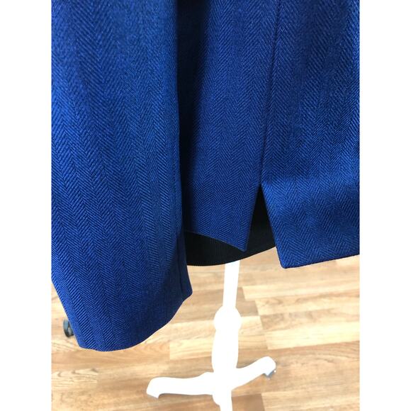 Le Suit Women 6P Jacket 3 Button Closure Lapel Notch Collar Blue Lined Executive - Picture 2 of 9